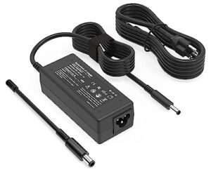 charger for dell laptop charger, 65w 45w, portable, for all dell inspiron, latitude, vostro round power connector