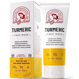 𝗪𝗜𝗡𝗡𝗘𝗥 𝟮𝟬𝟮𝟯* turmeric face mask, aztec clay mask, brightening facial treatments, 100% organic face mask, clay mask for face, reduce acne & dark spots, betty rose's botanicals skin care