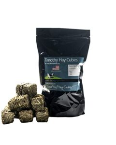 rabbit hole hay ultra premium, all natural timothy cubes for your small pet rabbit, chinchilla, or guinea pig (12oz)