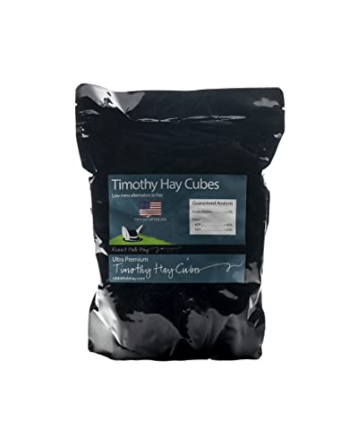 Rabbit Hole Hay Ultra Premium, All Natural Timothy Cubes for Your Small Pet Rabbit, Chinchilla, or Guinea Pig (24oz)