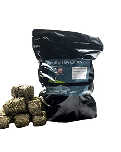 Rabbit Hole Hay Ultra Premium, All Natural Timothy Cubes for Your Small Pet Rabbit, Chinchilla, or Guinea Pig (24oz)