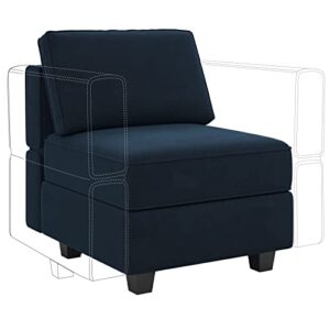 belffin modular sofa middle module with storage accent armless chair for modular sectional sofa couch velvet blue