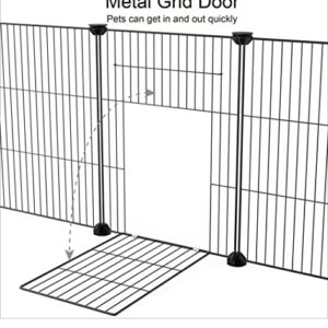 HOMIDEC Pet Playpen,Small Animals Cage DIY Wire Portable Yard Fence with Door for Indoor/Outdoor Use,Puppies,Kitties,Bunny,Turtle 48" x 24" x 16"