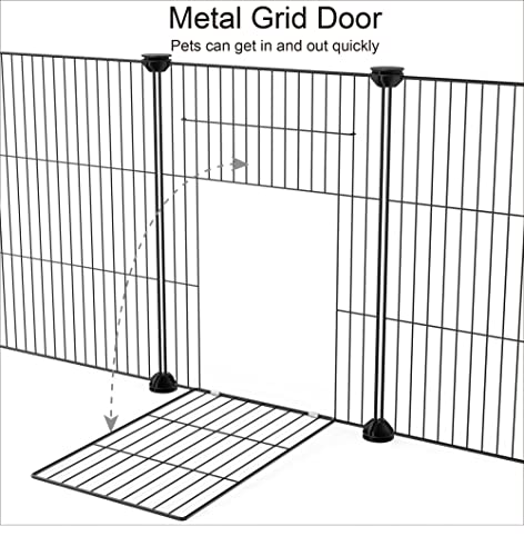 HOMIDEC Pet Playpen,Small Animals Cage DIY Wire Portable Yard Fence with Door for Indoor/Outdoor Use,Puppies,Kitties,Bunny,Turtle 48" x 24" x 16"