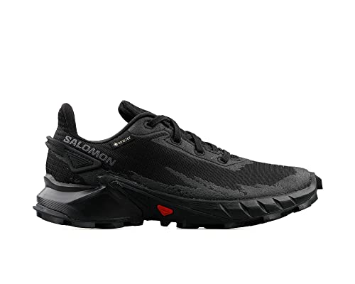 Salomon Women's ALPHACROSS 4 GTX W Hiking Shoe, Black/Black/Black, 8.5