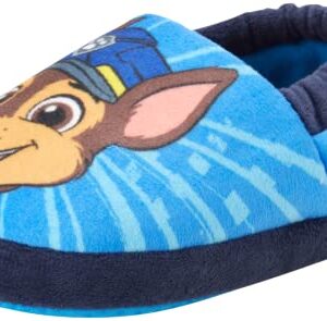 Nickelodeon Boys’ Paw Patrol Slippers – Chase and Marshall Plush Fuzzy Slippers (5T-12 Boy), Size 11/12, Paw Patrol