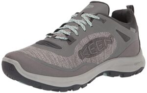 keen women's terradora flex low height waterproof hiking shoes, steel grey/cloud blue, 7