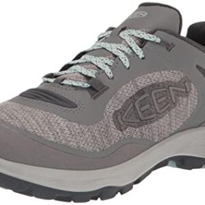 KEEN Women's Terradora Flex Low Height Waterproof Hiking Shoes, Steel Grey/Cloud Blue, 7