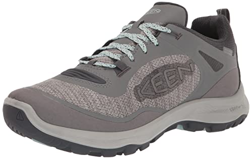 KEEN Women's Terradora Flex Low Height Waterproof Hiking Shoes, Steel Grey/Cloud Blue, 7