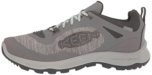 KEEN Women's Terradora Flex Low Height Waterproof Hiking Shoes, Steel Grey/Cloud Blue, 7