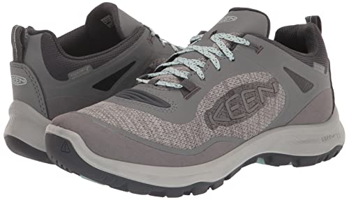 KEEN Women's Terradora Flex Low Height Waterproof Hiking Shoes, Steel Grey/Cloud Blue, 7