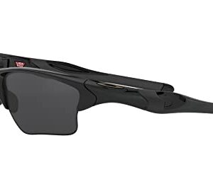 Oakley Half Jacket 2.0 XL OO9154 915401 62mm Polished Black/Black Iridium Sunglasses For Men Bundle Leash +VISIOVA Accessories