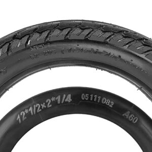 Heavy Duty 12.5x2.25 (12-1/2 x2-1/4) Tire & Inner Tube Set with Angled Valve Stem for Electric Scooters Razor Pocket Mod, Currie, Schwinn, GT, IZIP, eZip 2 Sets