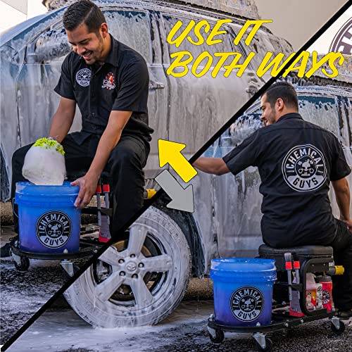 Chemical Guys ACC618 Soft Stool Ultimate Rolling Detailing & Utility Cart, (For Cars, Trucks, SUVs, RVs, Home, Garden, Garage & More) 15' 1/2" x 8' 3/4" x 18' 1/2" - Black