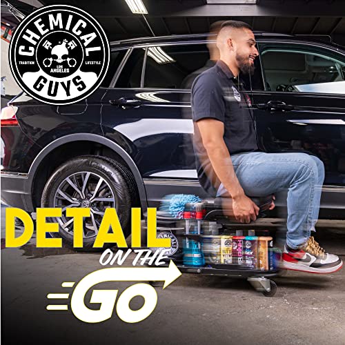 Chemical Guys ACC618 Soft Stool Ultimate Rolling Detailing & Utility Cart, (For Cars, Trucks, SUVs, RVs, Home, Garden, Garage & More) 15' 1/2" x 8' 3/4" x 18' 1/2" - Black