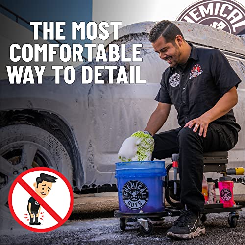 Chemical Guys ACC618 Soft Stool Ultimate Rolling Detailing & Utility Cart, (For Cars, Trucks, SUVs, RVs, Home, Garden, Garage & More) 15' 1/2" x 8' 3/4" x 18' 1/2" - Black