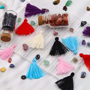 EuTengHao Irregular Chip Stone Beads Kit with Wishing Bottles,Crystal Gemstone Beads and Tassels,Jewelry Wires,Pliers,Rings,Jewelry Findings for Necklace Bracelet Earring Ring Making (1319Pcs)