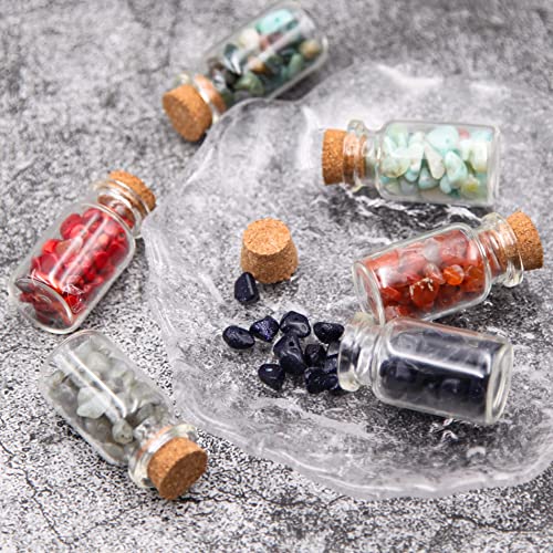 EuTengHao Irregular Chip Stone Beads Kit with Wishing Bottles,Crystal Gemstone Beads and Tassels,Jewelry Wires,Pliers,Rings,Jewelry Findings for Necklace Bracelet Earring Ring Making (1319Pcs)