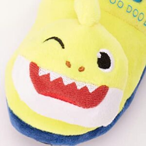 Nickelodeon Kids Baby Shark Slippers - Baby Shark Plush Slip-On Fuzzy Slippers (Boys/Girls), Size 9-10 Toddler, Yellow