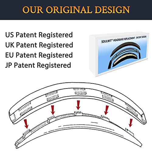 SOULWIT Replacement Headband Pad Kit for Bose QC35 & QuietComfort 35 II (QC35 ii) Headphones, Easy DIY Installation (Black)