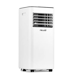 newair portable air conditioner | 10,000 btu | white | compact ac design with easy setup window venting kit, self-evaporative system, quiet operation, dehumidifying mode with remote and timer