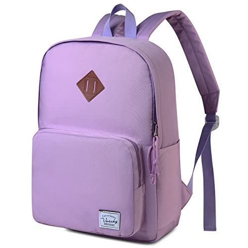 VASCHY School Backpack, Ultra Lightweight Backpack for Women Bookbag for Kids Teen Boys Girls Purple