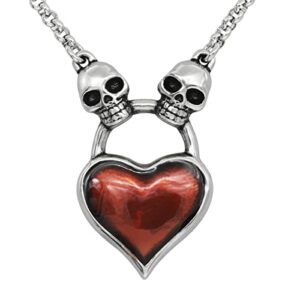controse skull heart necklace - pure hearts will find you