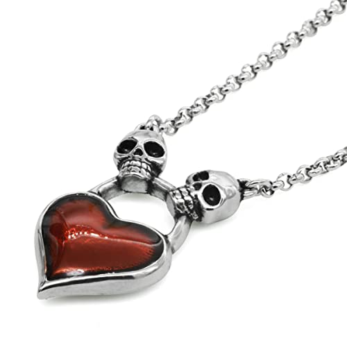 Controse Skull Heart Necklace - Pure Hearts Will Find You