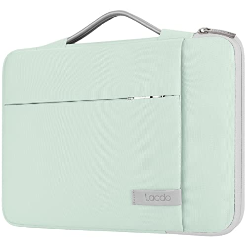 Lacdo 360° Protective Chromebook Case 11 Inch Laptop Sleeve for 11 Inch Acer HP Lenovo Dell Samsung ASUS Chromebook Spin 311, 13 Inch Surface Pro 9 8 X, 11.6-inch MacBook Air Computer Bag, Green