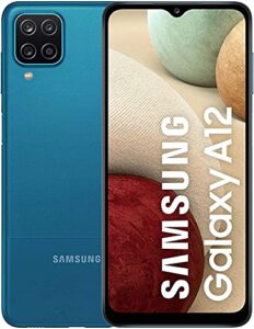 samsung galaxy a12 32gb a125u 6.5" display quad camera android smartphone - blue (renewed) (at&t locked)