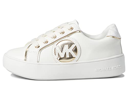 Michael Kors Girl's Jordana Poppy (Little Kid/Big Kid) White Smooth 3 Little Kid M