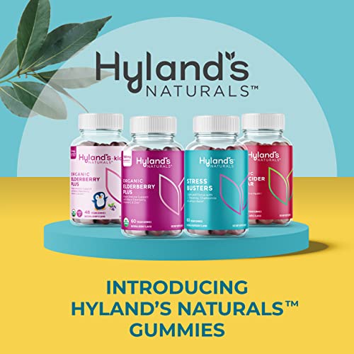 Hyland's Stress Busters, Calm Gummies Naturals with L-Theanine, Lemon Balm and Chamomile, 60 Vegan Gummies (2 Bottles of 60)