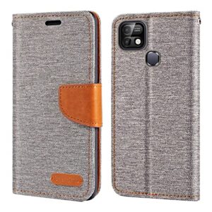 for infinix smart 5 pro case, oxford leather wallet case with soft tpu back cover magnet flip case for infinix smart 5 pro (6.52”)