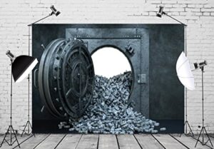 corfoto 9x6ft bank vault door backdrop money us dollar cash in bank background for kids adults family portrait party photography background photo booth photo studio props fabric