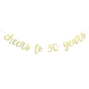 cheers to 30 years banner - happy 30th birthday banner，30th birthday banner，30th birthday banner for women/men，30 birthday party decorations banner，happy 30th birthday banner party decorations