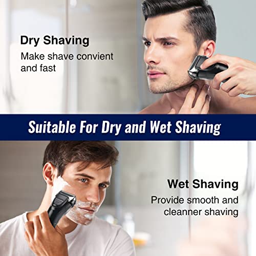 Electric Razor for Men Foil Electric Shavers for Men Face Electric Razors for Shaving Face Men’s Electric Shavers Cordless Rechargeable Beard Shaver Waterproof LED Display Wet Dry Use by PRITECH