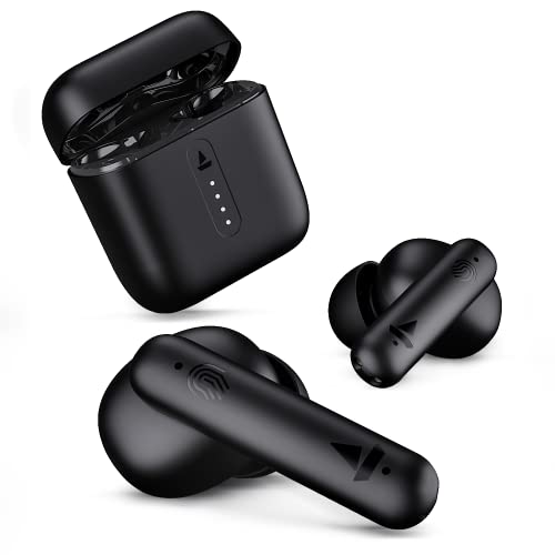 BOAT Airdopes 141 Bluetooth Truly Wireless in Ear Headphones with 42H Playtime,Low Latency Mode for Gaming, ENx Tech, IWP, IPX4 Water Resistance, Smooth Touch Controls (Bold Black)