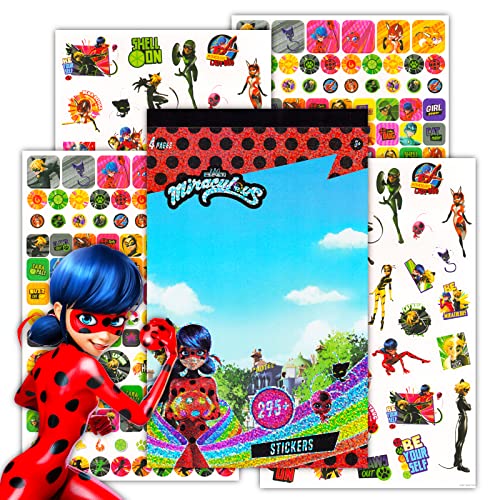 Zagtoon Miraculous Ladybug Sticker Pack Bundle ~ 295+ Superhero Stickers Featuring Miraculous Ladybug (Miraculous Ladybug Party Favors)