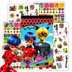 zagtoon miraculous ladybug sticker pack bundle ~ 295+ superhero stickers featuring miraculous ladybug (miraculous ladybug party favors)