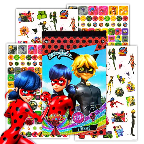 Zagtoon Miraculous Ladybug Sticker Pack Bundle ~ 295+ Superhero Stickers Featuring Miraculous Ladybug (Miraculous Ladybug Party Favors)