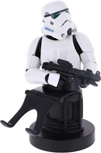 exquisite gaming: the mandalorian: imperial stormtrooper -star wars mobile phone & gaming controller holder, device stand, cable guys, licensed figure