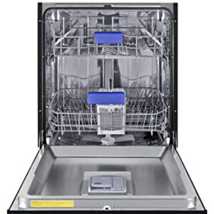 Summit Appliance DW243BADA 24" Wide Built-In Dishwasher, Black, ADA Compliant, Quite Performance, Touch Controls, Digital Display, Top Control Panel, Stainless Steel Interior, 8 Wash Programs