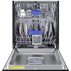 Summit Appliance DW243BADA 24" Wide Built-In Dishwasher, Black, ADA Compliant, Quite Performance, Touch Controls, Digital Display, Top Control Panel, Stainless Steel Interior, 8 Wash Programs