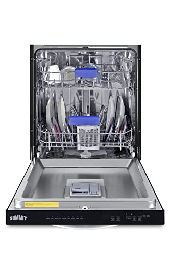 Summit Appliance DW243BADA 24" Wide Built-In Dishwasher, Black, ADA Compliant, Quite Performance, Touch Controls, Digital Display, Top Control Panel, Stainless Steel Interior, 8 Wash Programs