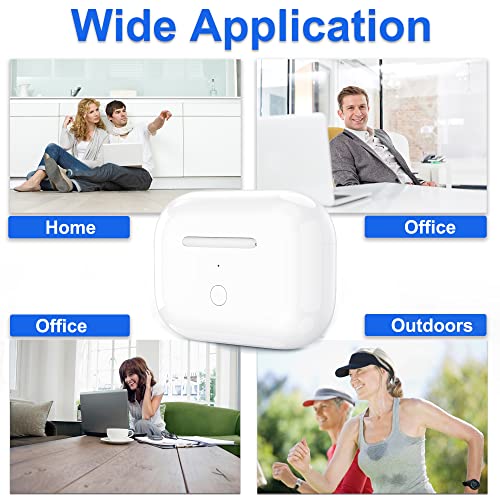 Wireless Charging Case Replacement Compatible for Air Pod Pro Case, Support Wired & Wireless Charging, 660 mAh Built-in Battery, with Bluetooth Pairing Sync Button (White)