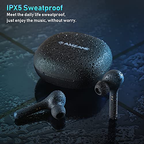 Wireless Earbuds Bluetooth Headphones with Wireless Charging Case and LED Power Display 35Hr Playtime Bass Stereo Sound Earphones Sweatproof Touch Control Built in Mic Headset for Sport Workout Office
