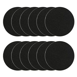 12 pack kitchen compost bin charcoal filter 7.25 inch diameter extra thicker & bigger-over 3 years supply- longer lasting activated charcoal odor trapping filters (0.4inch/10mm thickness), round