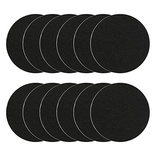 12 Pack Kitchen Compost Bin Charcoal Filter 7.25 Inch Diameter Extra Thicker & Bigger-Over 3 Years Supply- Longer Lasting Activated Charcoal Odor Trapping Filters (0.4inch/10mm Thickness), Round