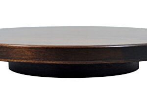 Wooden Lazy Susan Turntable – Spinning, Solid Wood Lazy Susan Organizer – Lazy Susan Turntable for Table Top/Counter Top – 360 Rotating Swivel (14”, Brown Maple Wood, Asbury Stain)