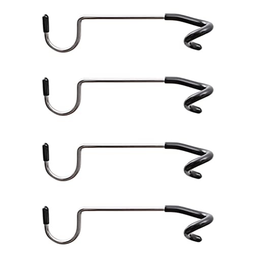 4Pcs Outdoor s lamp Hook Pole Mount Hooks, Black Pole Attachment Hanger, Multifunctional Camping Light Hook for Indoor& Outdoor Hanging Outdoor Light Hanging Holder Lights Camping Accessories